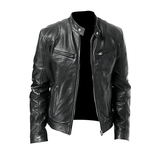 Cevori Faux Leather Jacket Classic Fit