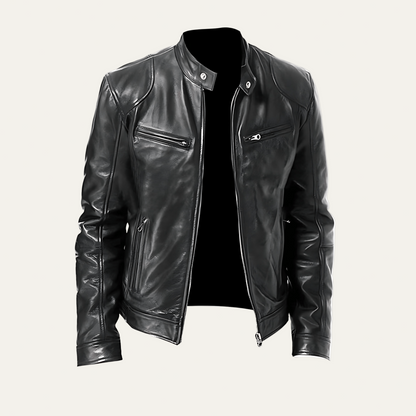 Men’s Classic Racer Zip Leather Jacket