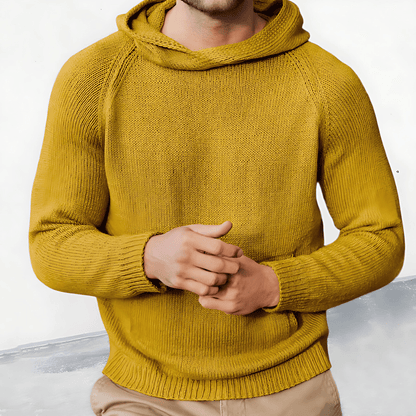 Cevori Fine Mesh Style Hooded Knitted Jumper