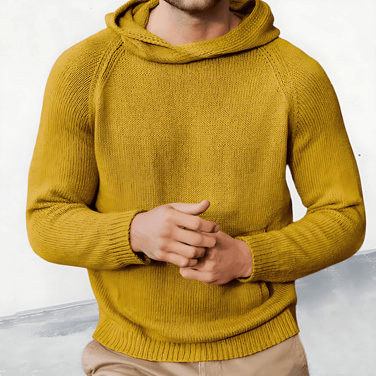 Cevori Fine Mesh Style Hooded Knitted Jumper