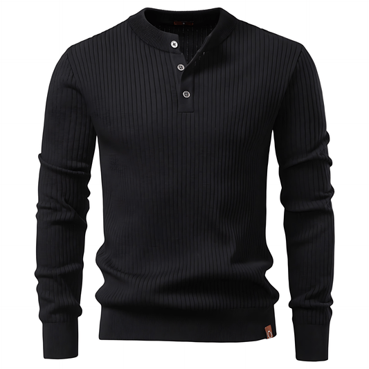 Cevori Fine Ribbed Pattern Knitted Jumper