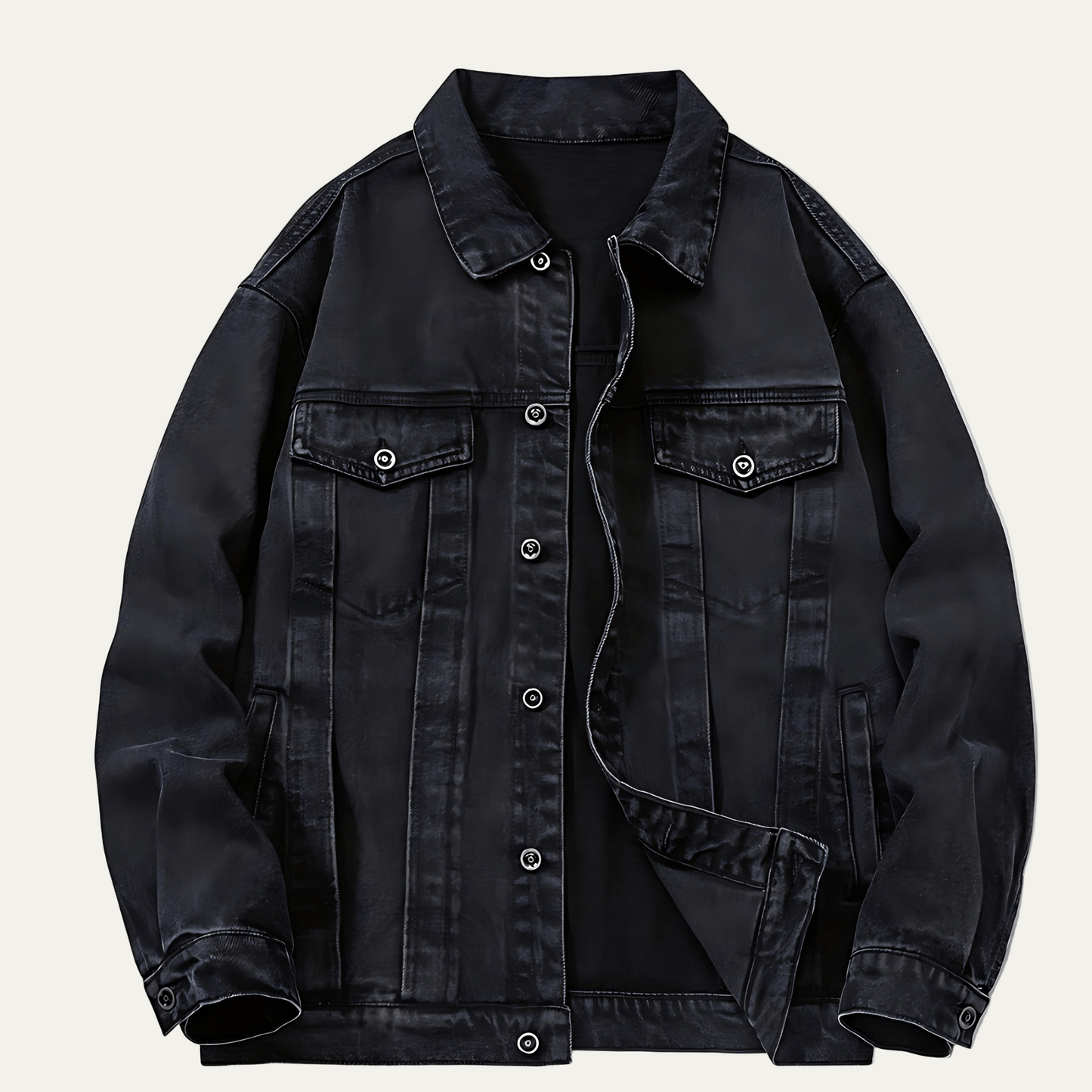 Men’s Classic Trucker Button Front Denim Jacket