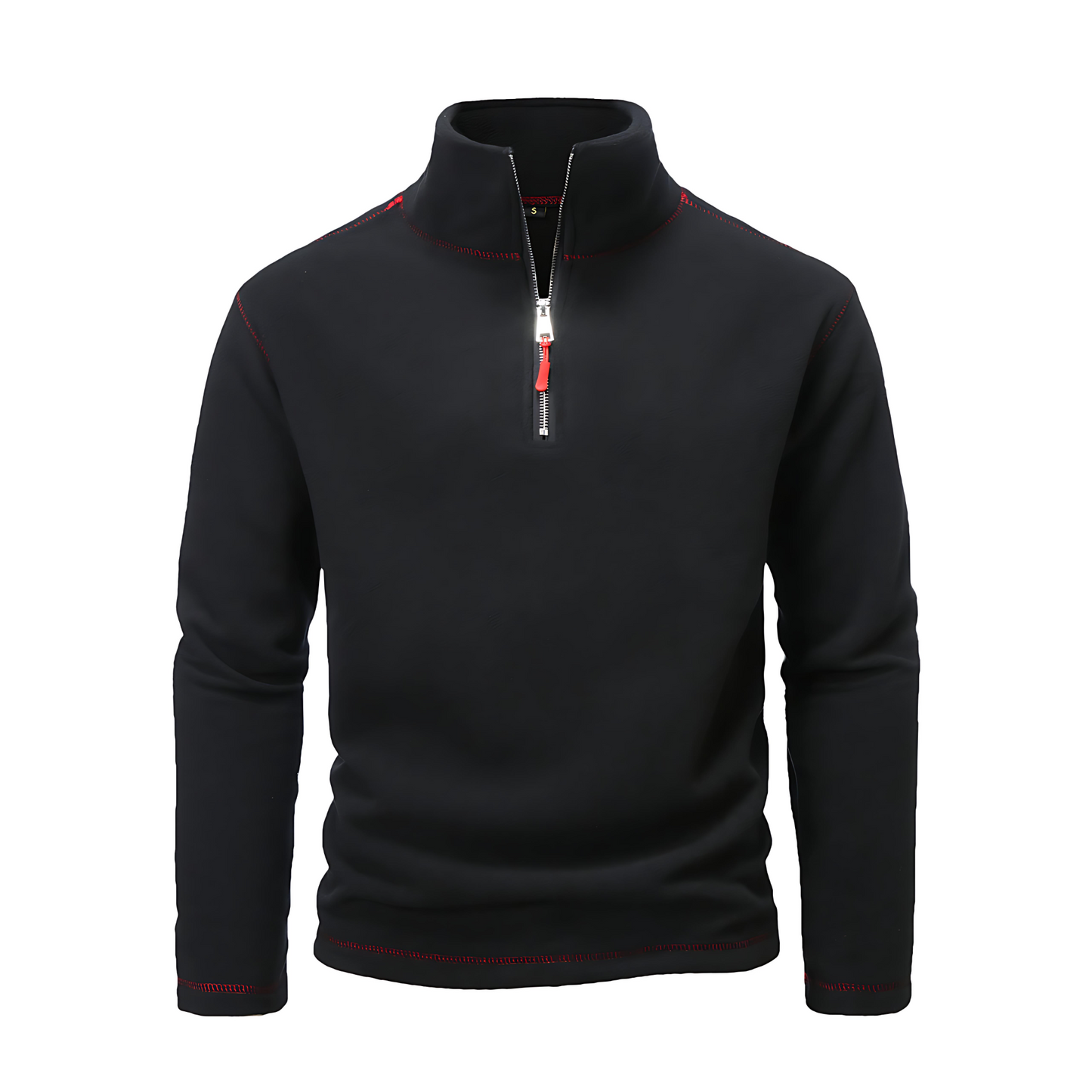 Men’s Contrast Stitch Stand Collar Sweatshirt
