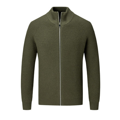 Cevori High Collar Knit Style Cardigan