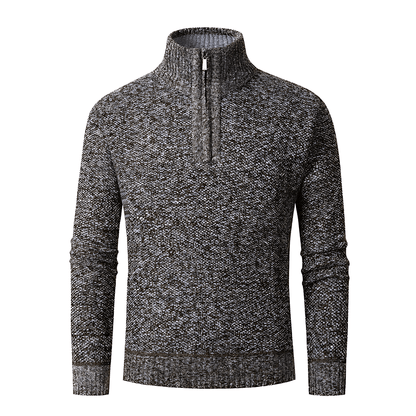 Cevori High Collar Knitted Jumper with Zip