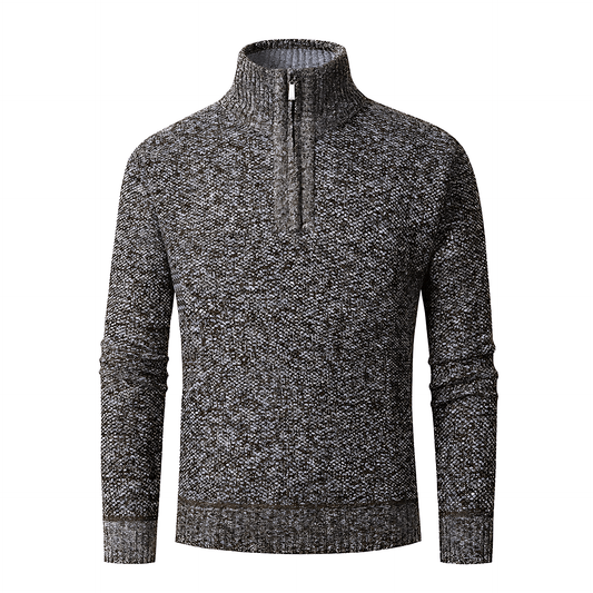 Cevori High Collar Knitted Jumper with Zip