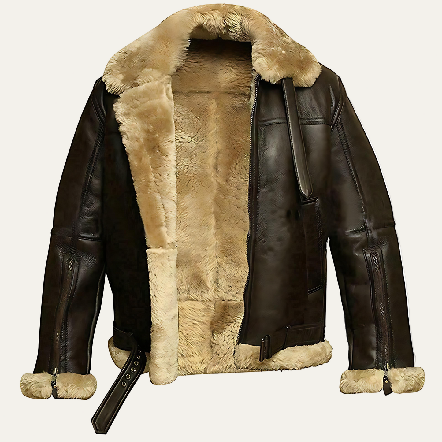 Men’s Shearling Lined Bomber Jacket