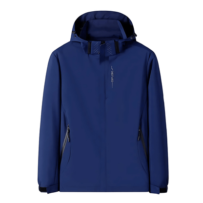 Cevori Hooded Waterproof Blue Windbreaker