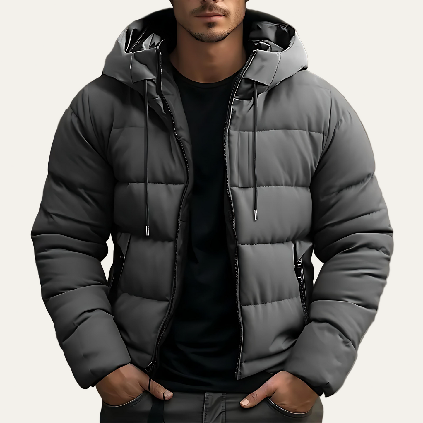 Men’s Hooded Quilted Puffer Jacket