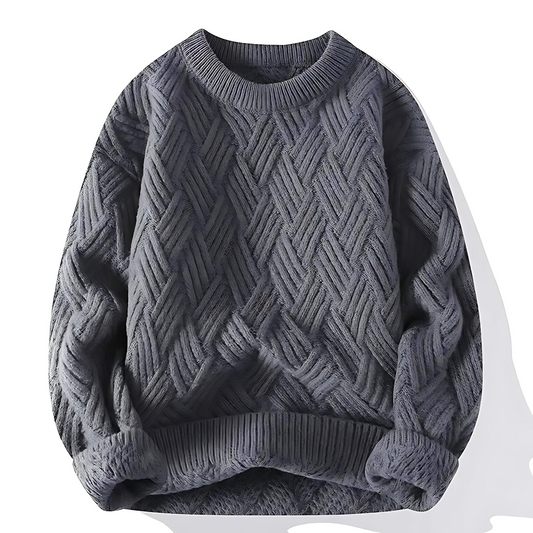 Cevori Knit Patterned Sweater Crewneck