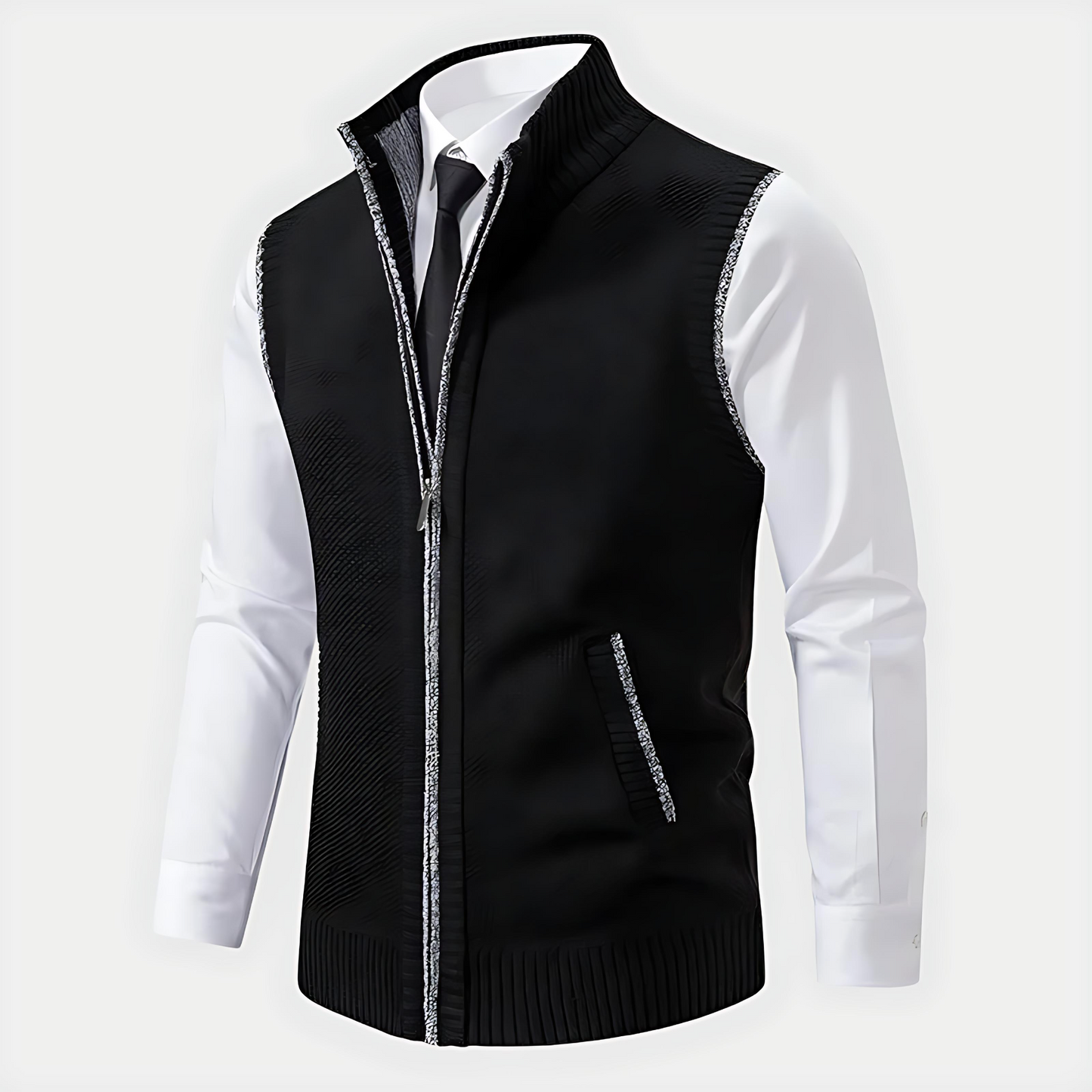 Men’s Heavy Knit Double Breasted Shawl Cardigan