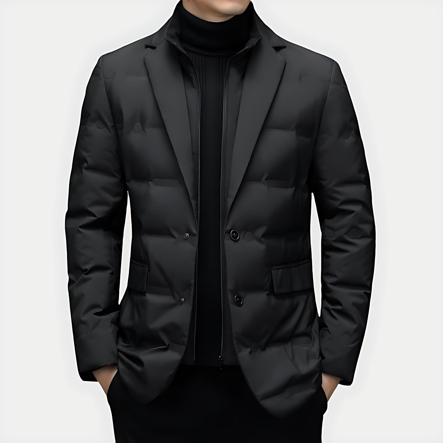 Men’s Hybrid Quilted Two Button Coat