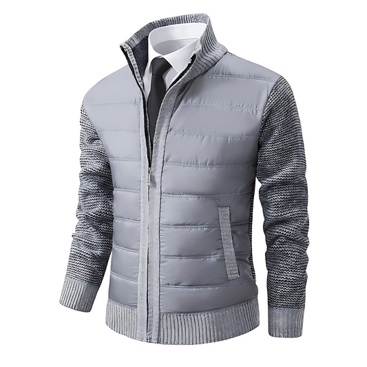 Cevori Modern Collar Quilted Hybrid Jacket