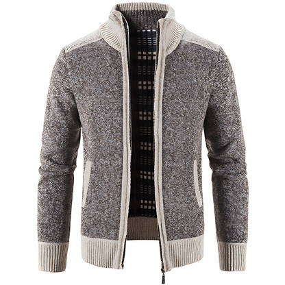 Cevori Modern Design Stand-Up Collar Cardigan