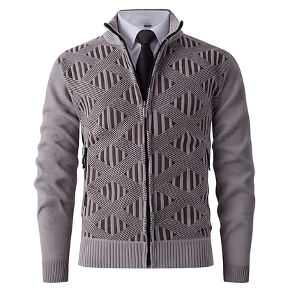 Cevori Modern Design Structured Fit Zip Cardigan