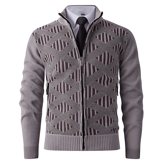 Cevori Modern Design Structured Fit Zip Cardigan