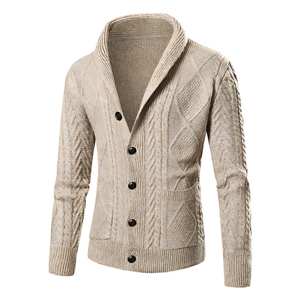 Cevori Modern Style Cable Knit Cardigan