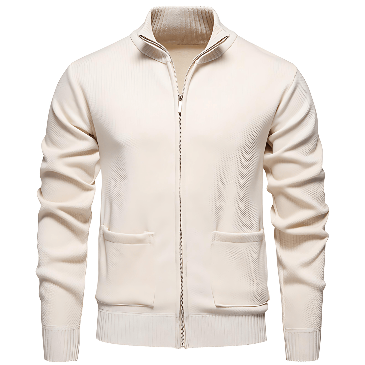 Cevori Practical Pockets Modern Zip Cardigan