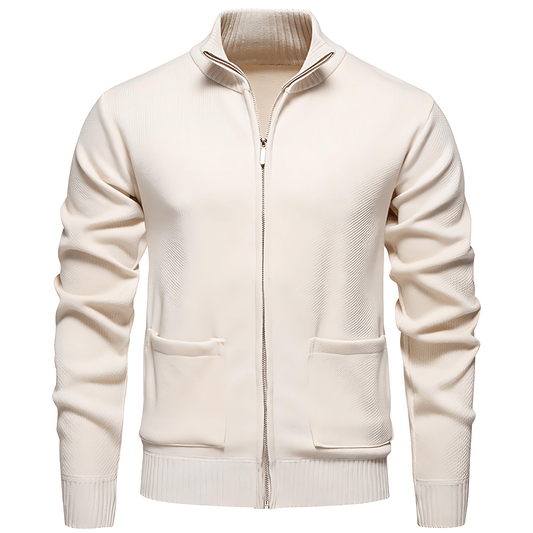 Cevori Practical Pockets Modern Zip Cardigan