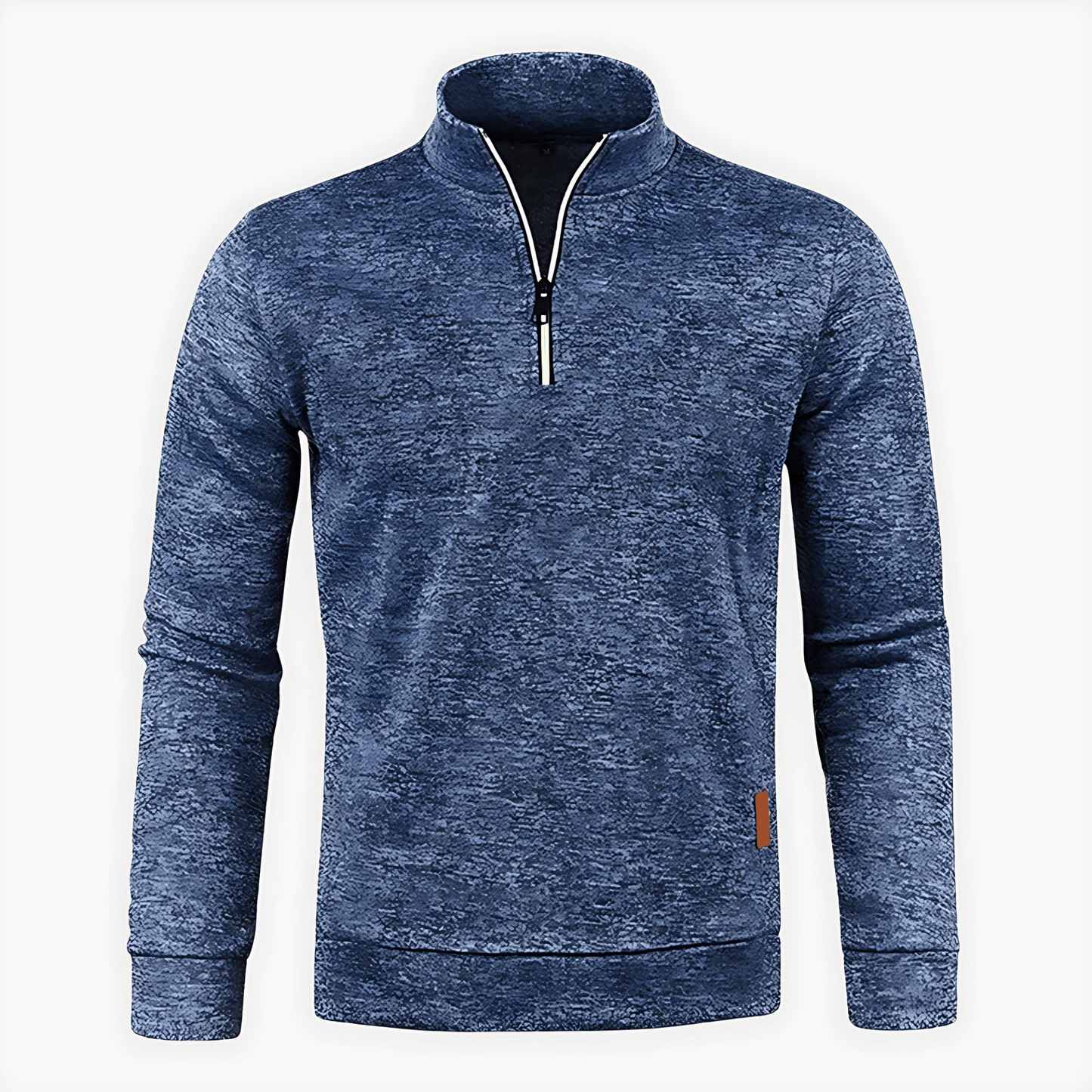 Men’s Heather Quarter Zip Stand Collar Pullover