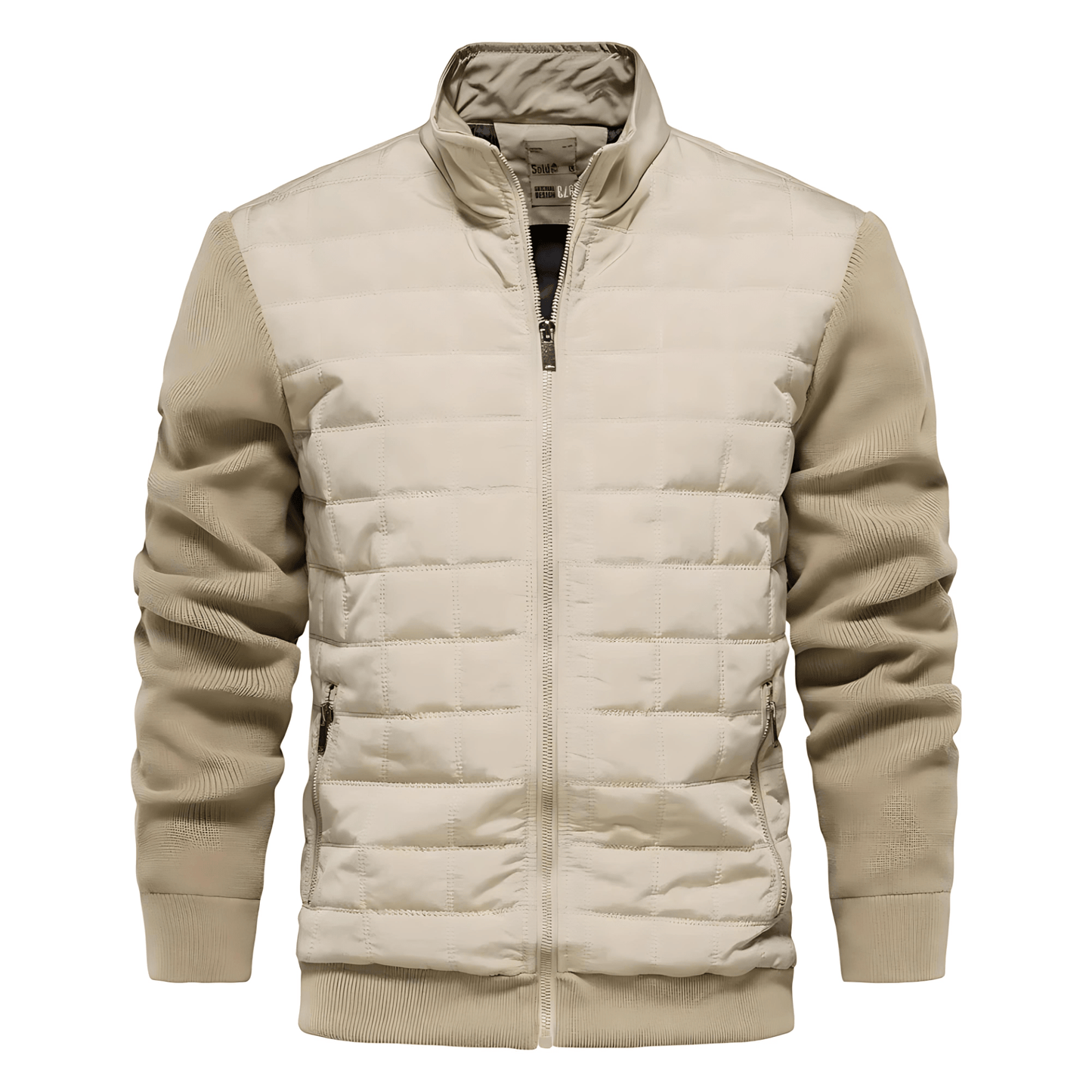 Cevori Quilted Zip-Up Bomber Jacket