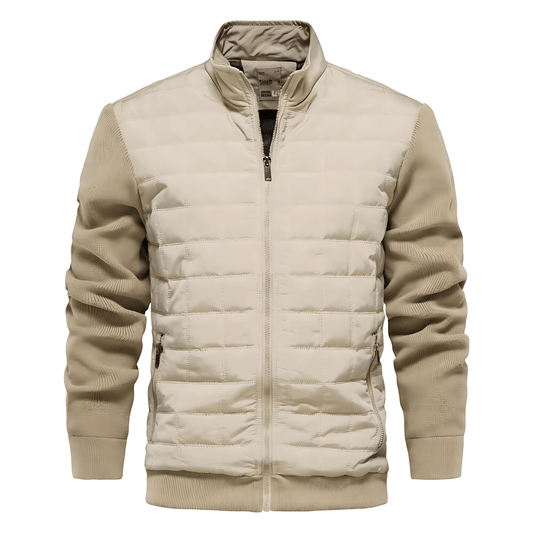 Cevori Quilted Zip-Up Bomber Jacket