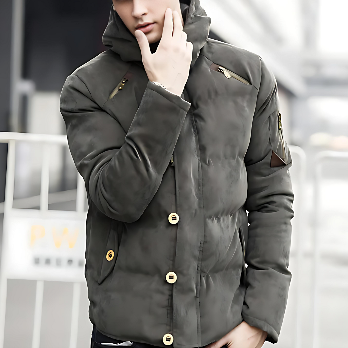 Cevori Relaxed Fit Insulated Insulated Padded Coat