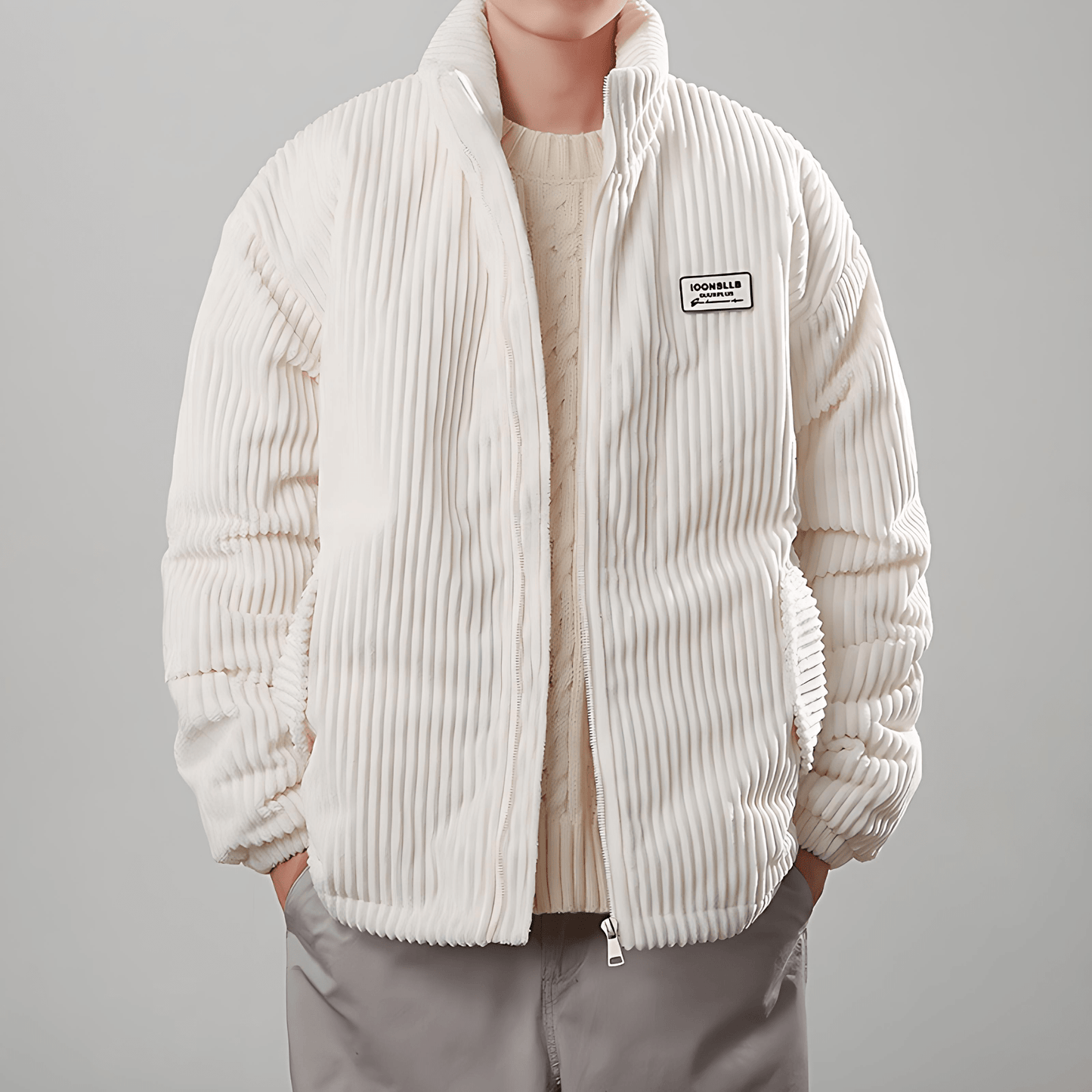 Cevori Relaxed Fit Padded Corduroy Jacket