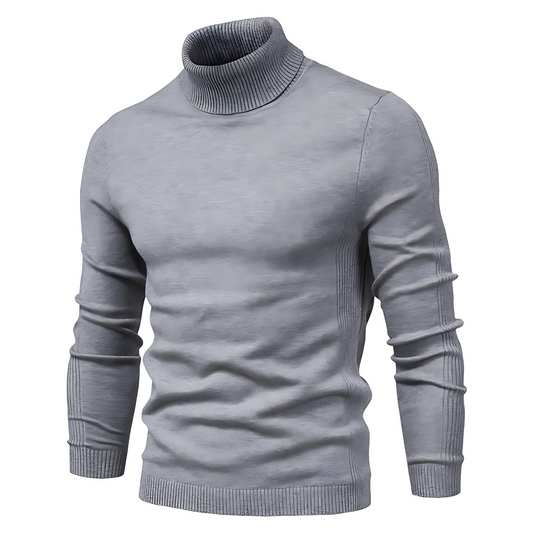 Cevori Ribbed Cuffs Turtleneck Jumper