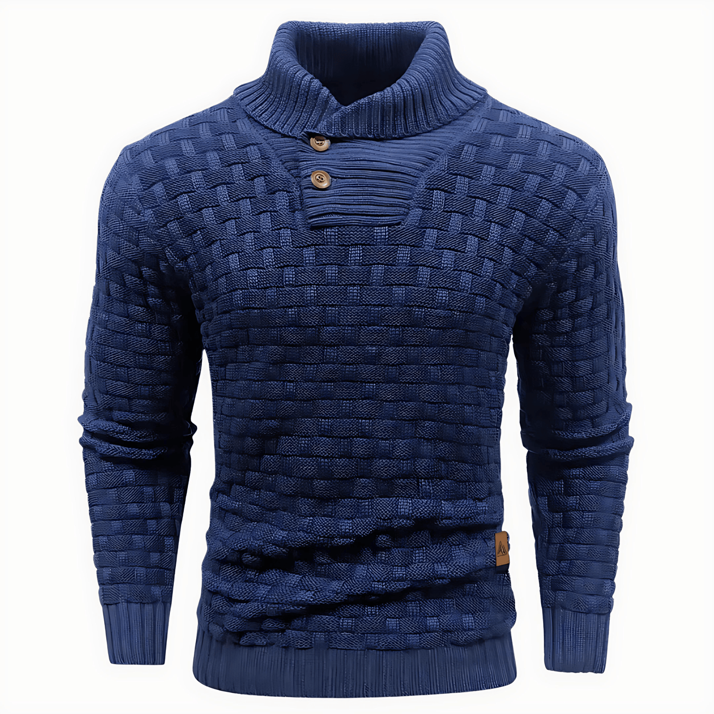 Men’s Basketweave Collar Sweater