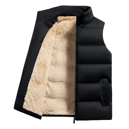 Men’s Shearling Lined Quilted Puffer Vest