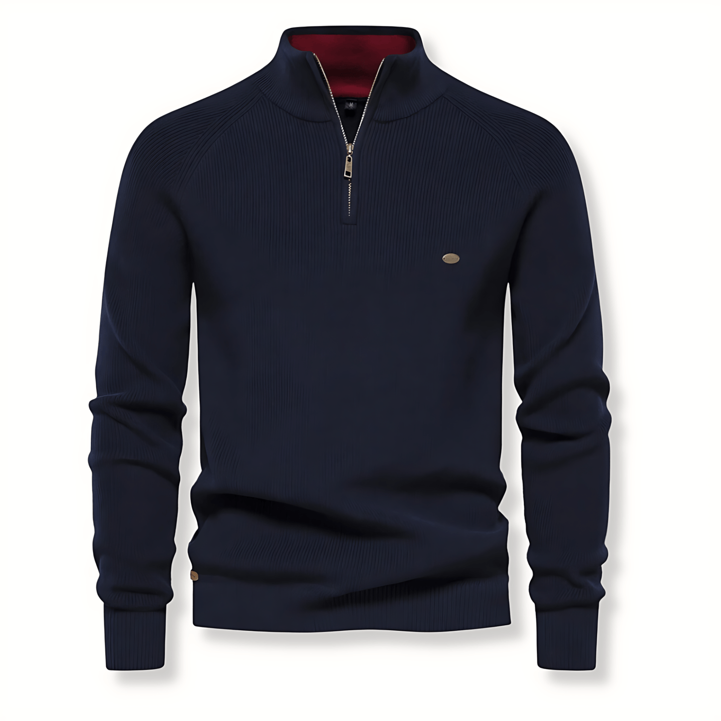 Cevori Slim Fit Half-Zip Knitted Jumper