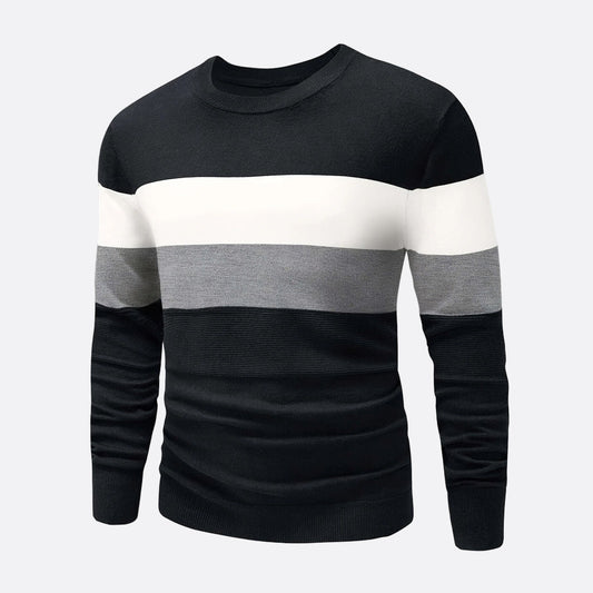 Cevori Slim Fit Knitted Striped Jumper
