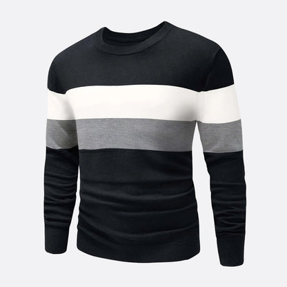 Men’s Color Block Chest Stripe Sweater