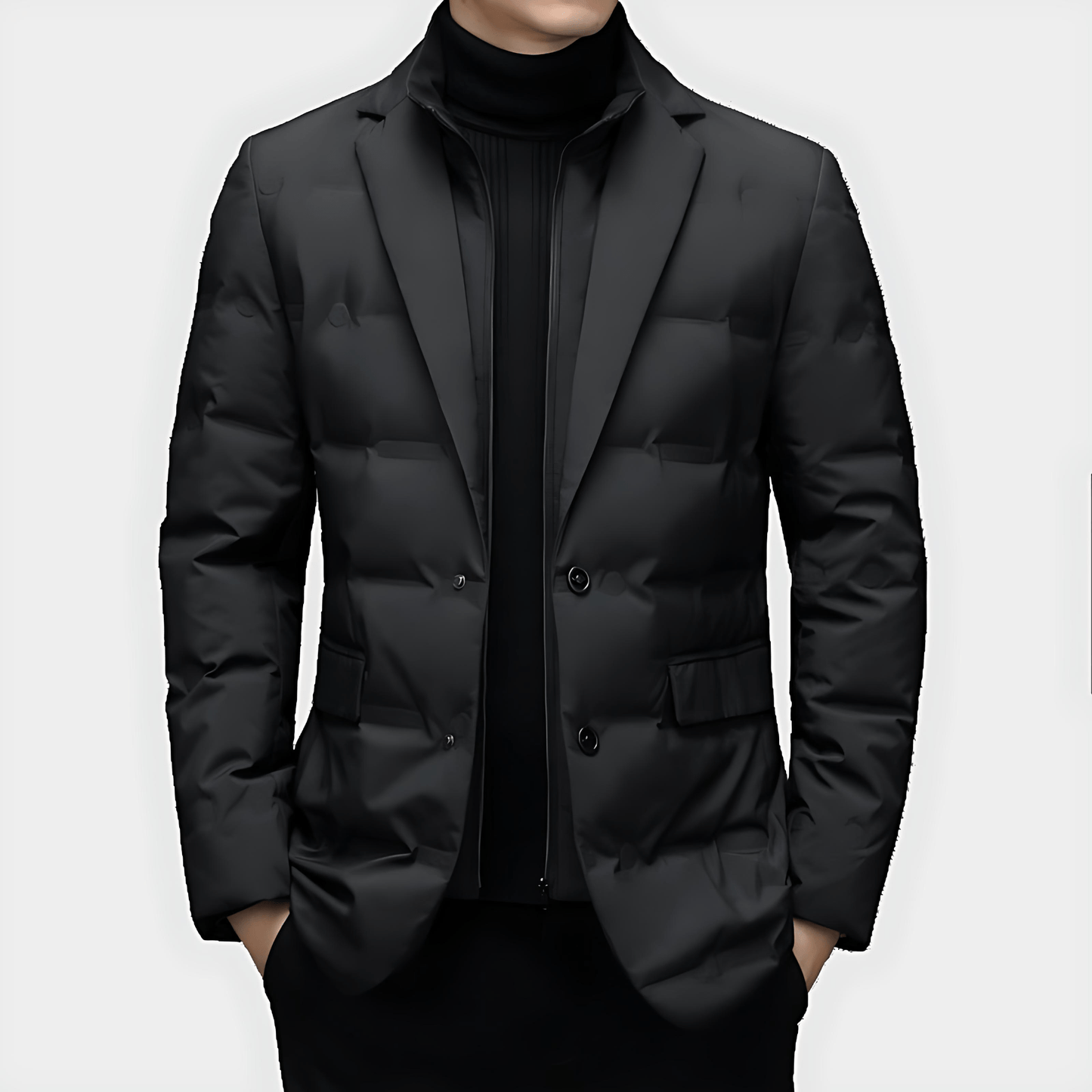 Cevori Smart Outerwear Notch Lapel Padded Jacket