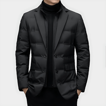 Men’s Quilted Blazer Style Puffer Padded Jacket
