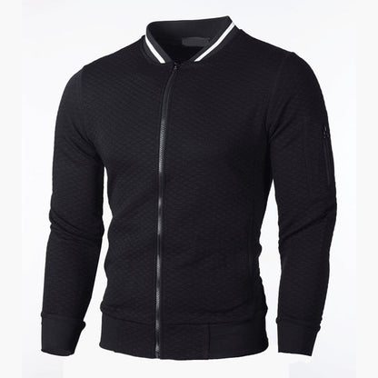 Men’s Diamond Quilted Full Zip Bomber Jacket
