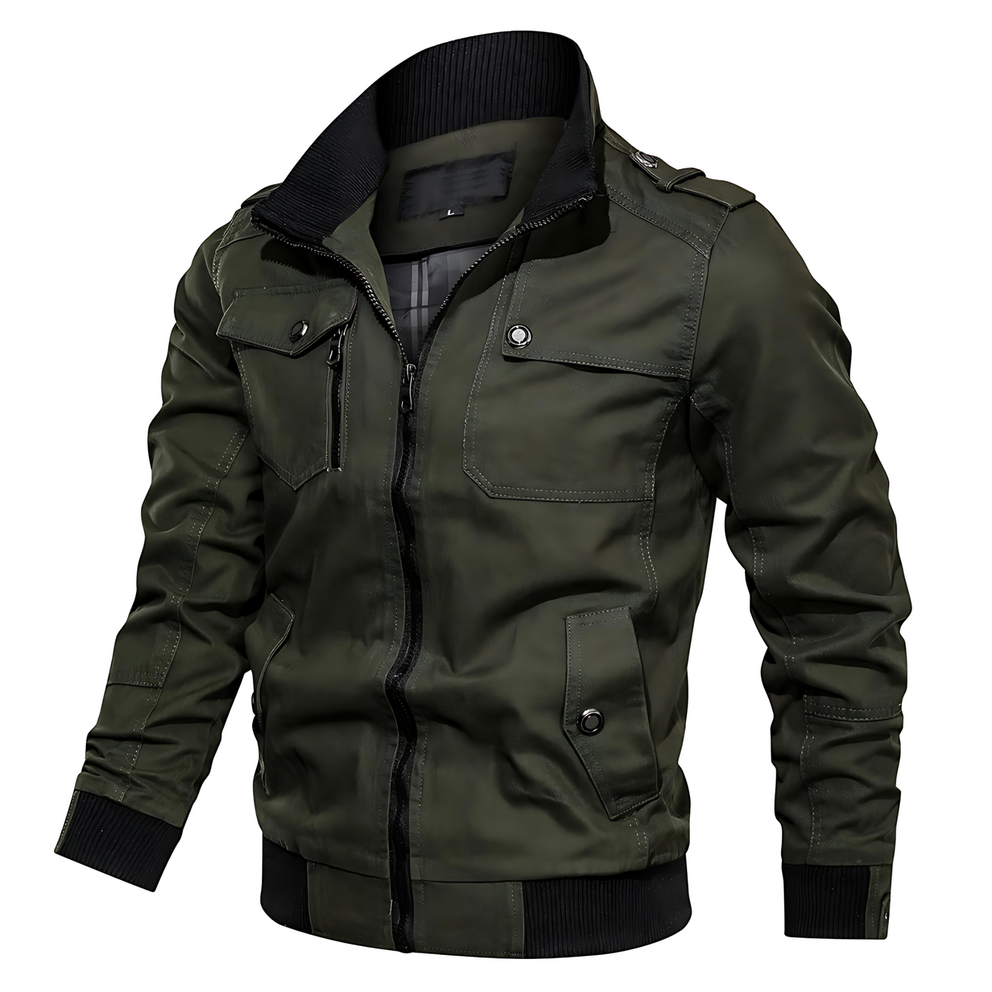 Cevori Stand-Up Collar Bomber Jacket