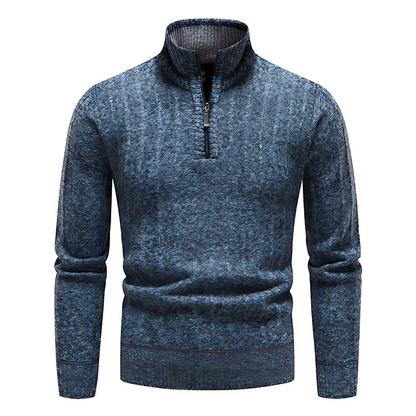 Cevori Stand-Up Collar Knitted Jumper
