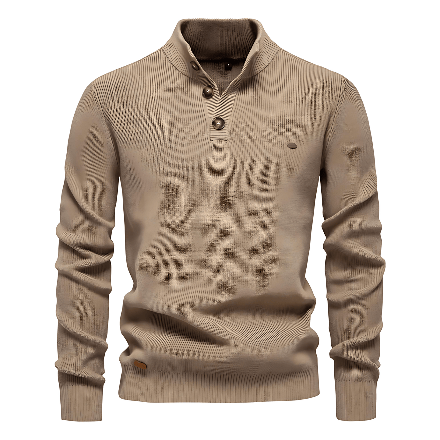Cevori Stand Collar Tailored Fit Knitted Jumper