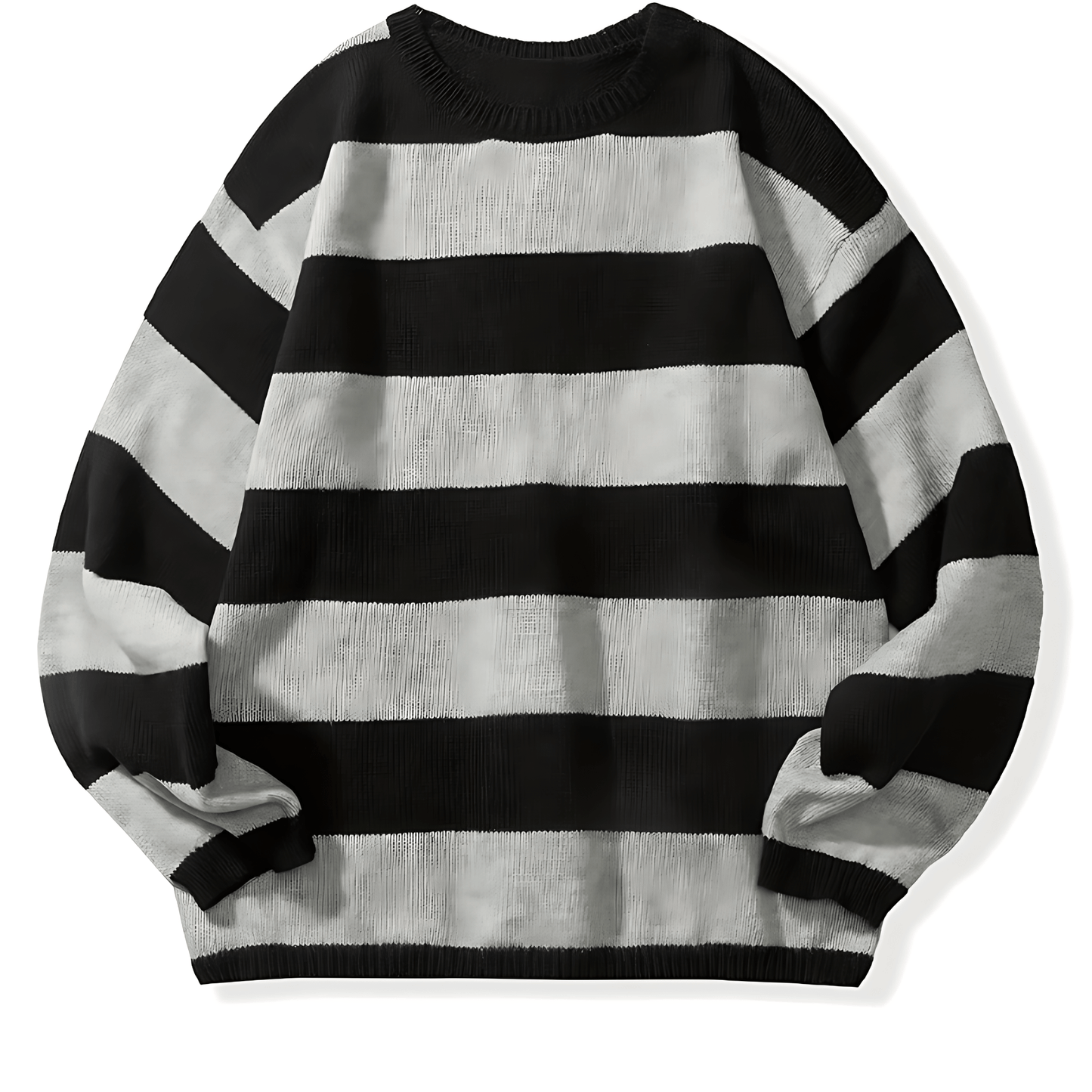 Men’s Oversized Block Stripe Knit Sweater