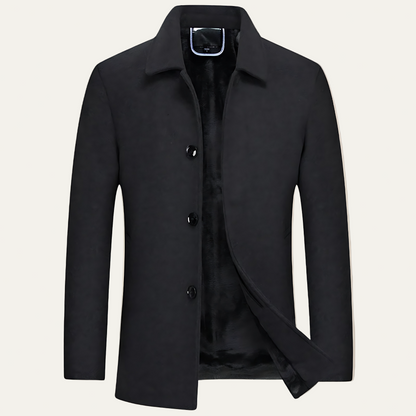 Men’s Plush Lined Three Button Mac Jacket