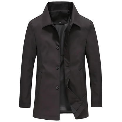 Cevori Stylish Button-Up Trench Coat