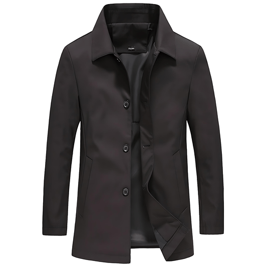 Cevori Stylish Button-Up Trench Coat