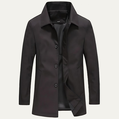 Men’s Classic Single Breasted Car Coat