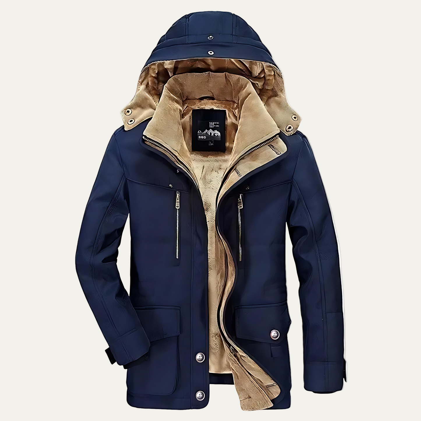 Men’s Detachable Sherpa Lined Winter Parka Jacket