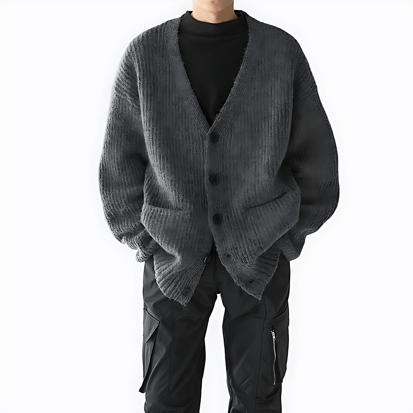 Cevori Stylish Design Chunky Knit Jacket