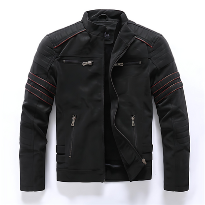 Cevori Stylish Stand Collar Biker Jacket
