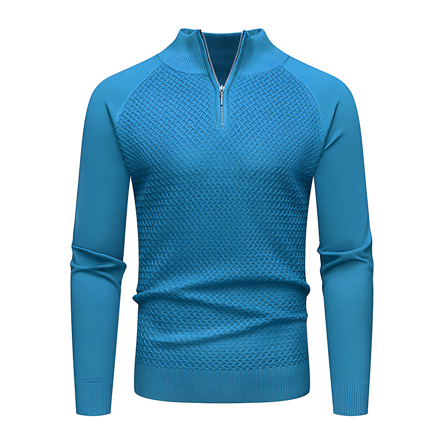 Cevori Stylish Zip Collar Knitted Jumper