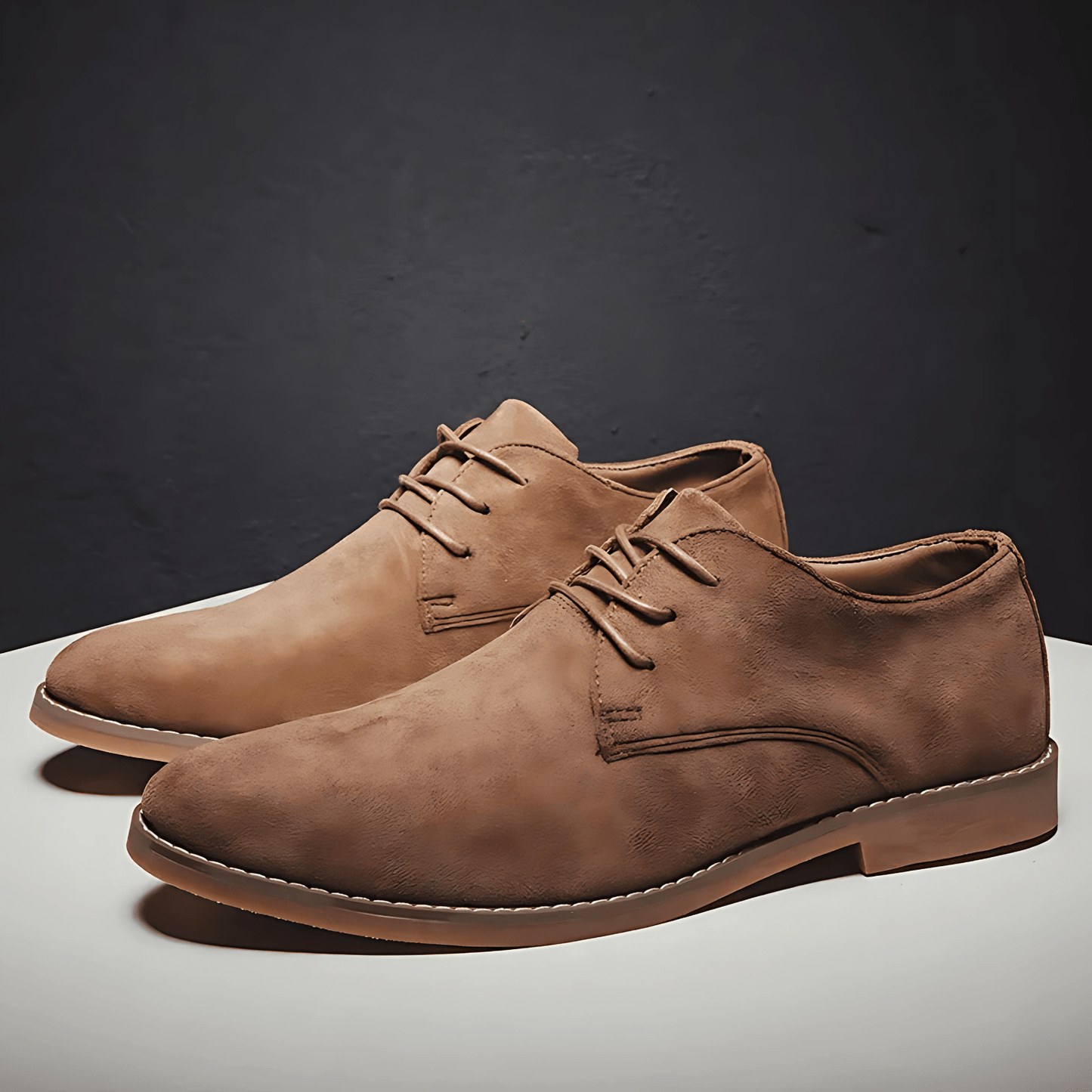 Cevori Suede Lace-up Derby Shoes